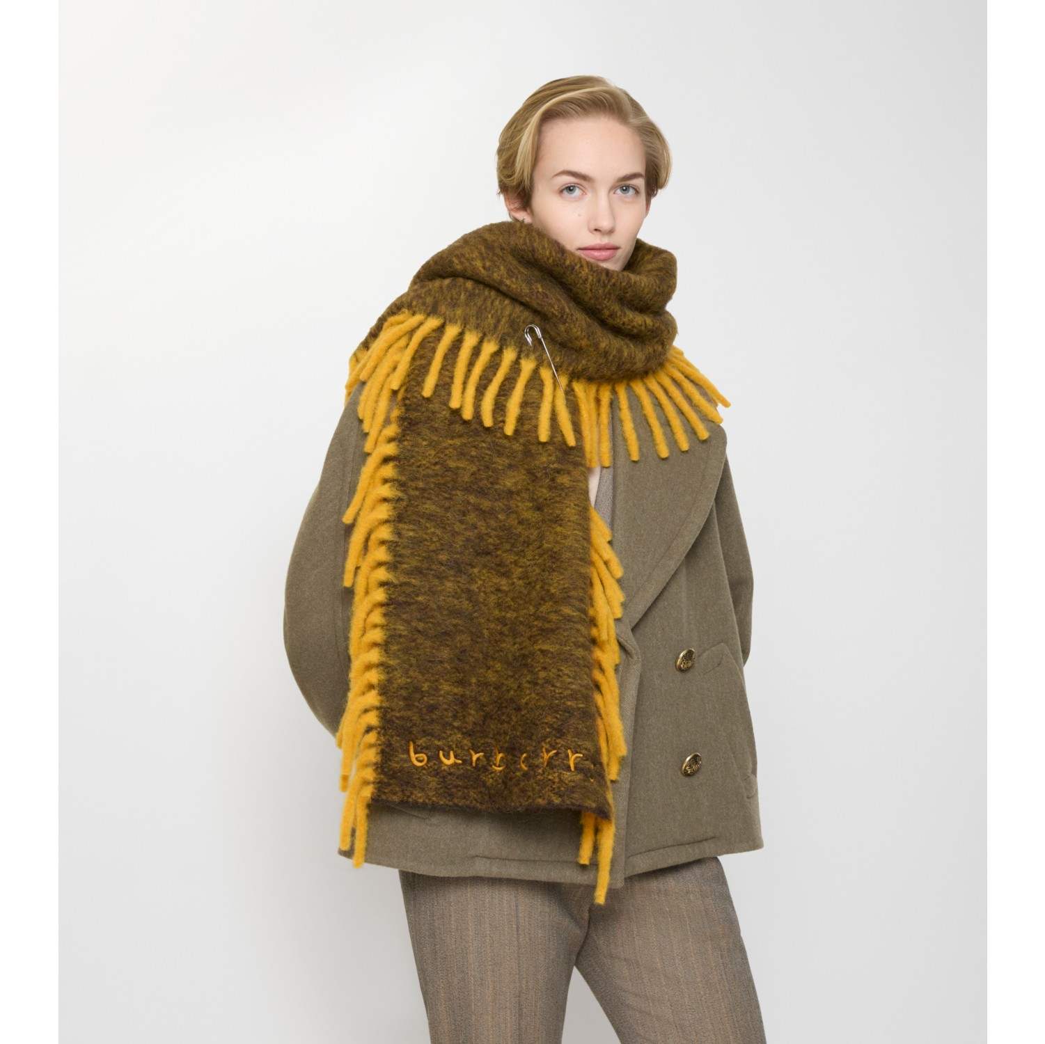 Alpaca Wool Blend Happy Scarf