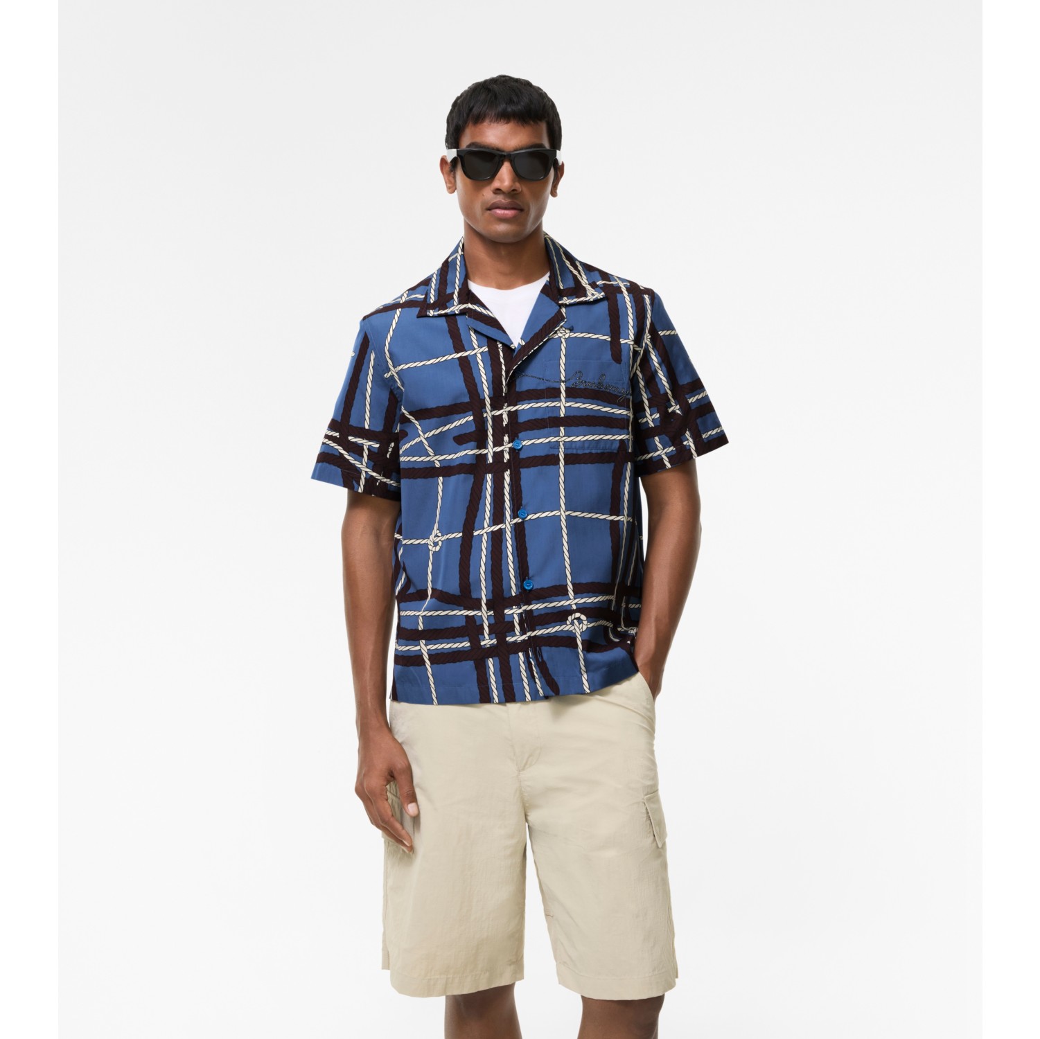 Relaxed Fit Knot Check Cotton Shirt