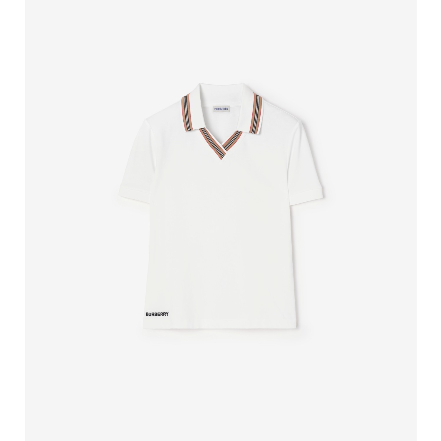 Icon Stripe Stretch Cotton Polo Shirt