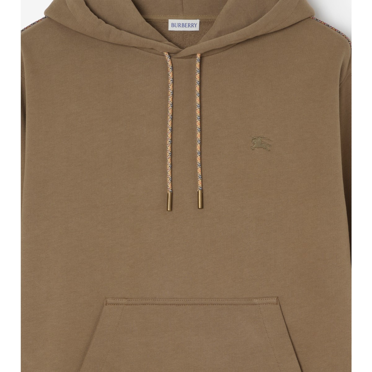  Check Piping Cotton Hoodie