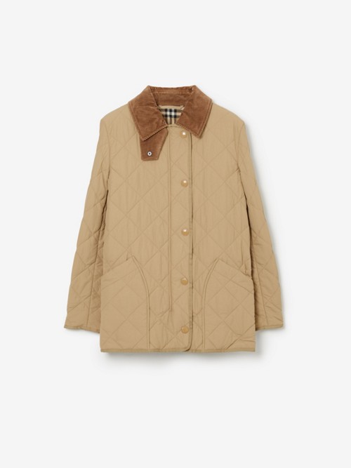 Burberry Quilted Thermoregulated Barn Jacket In Brown