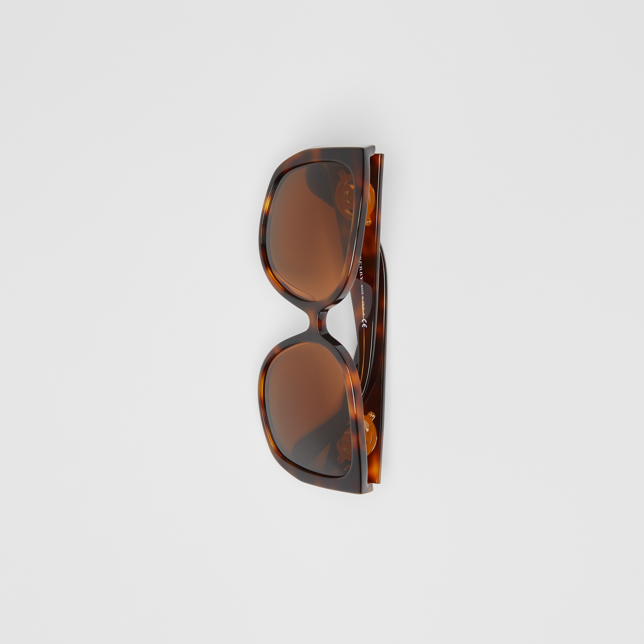 Óculos de sol oversize com armação borboleta (Casco  Tartaruga) - Mulheres | Burberry® oficial - 3