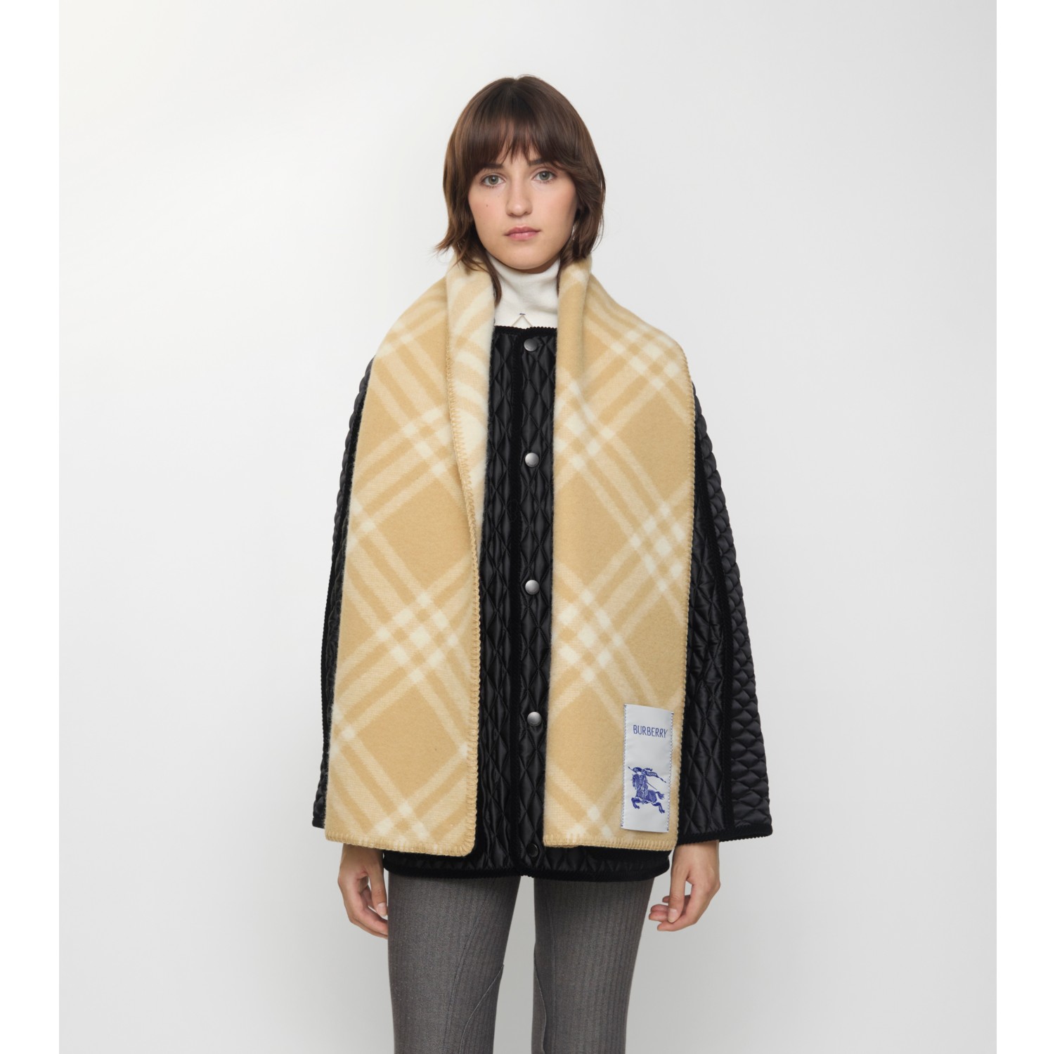 Check Wool Scarf