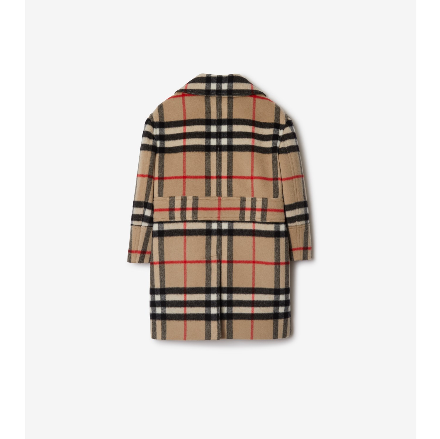 Check Wool Cashmere Coat