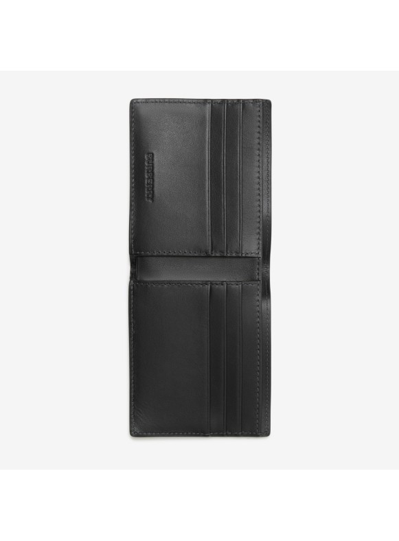 Burberry Pebbled Leather Wallet Black