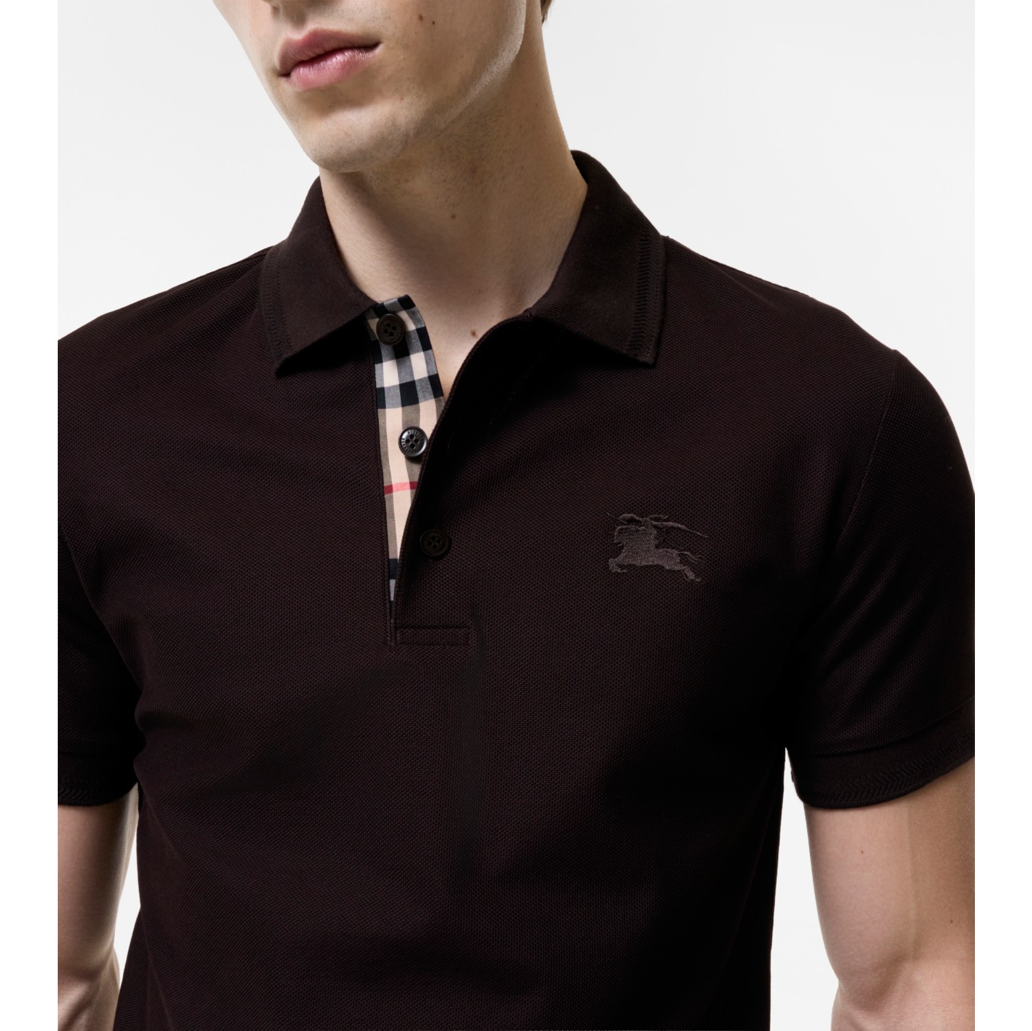 Cotton Polo Shirt in Clove brown - Men | Burberry® Official