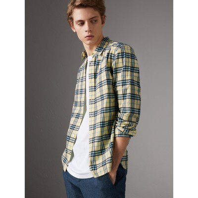 checkered burberry shirt