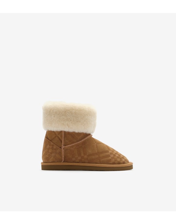 Check Shearling Mini Flint Boots