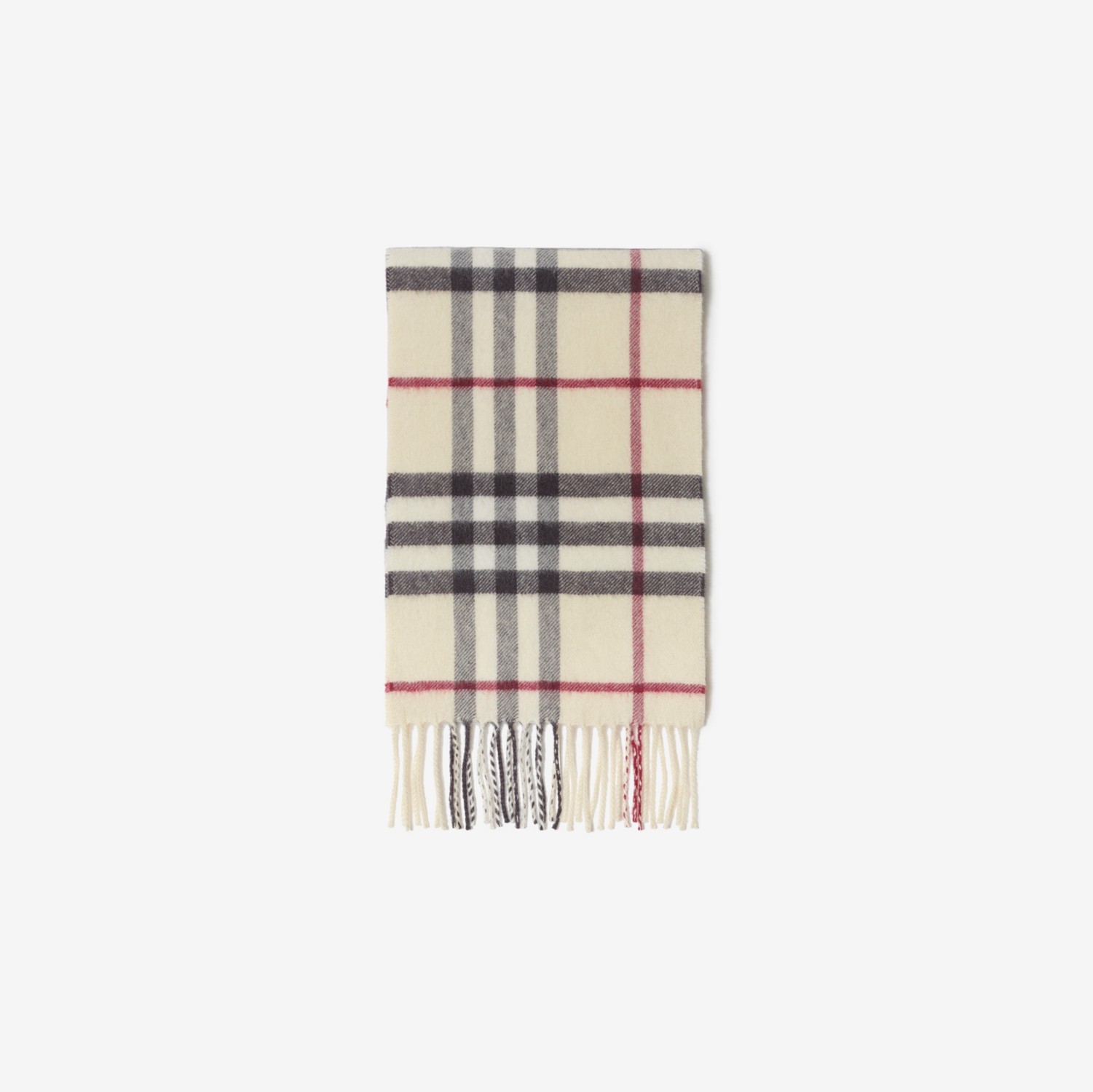 Check Cashmere Scarf in Stone - Children | Burberry® Official