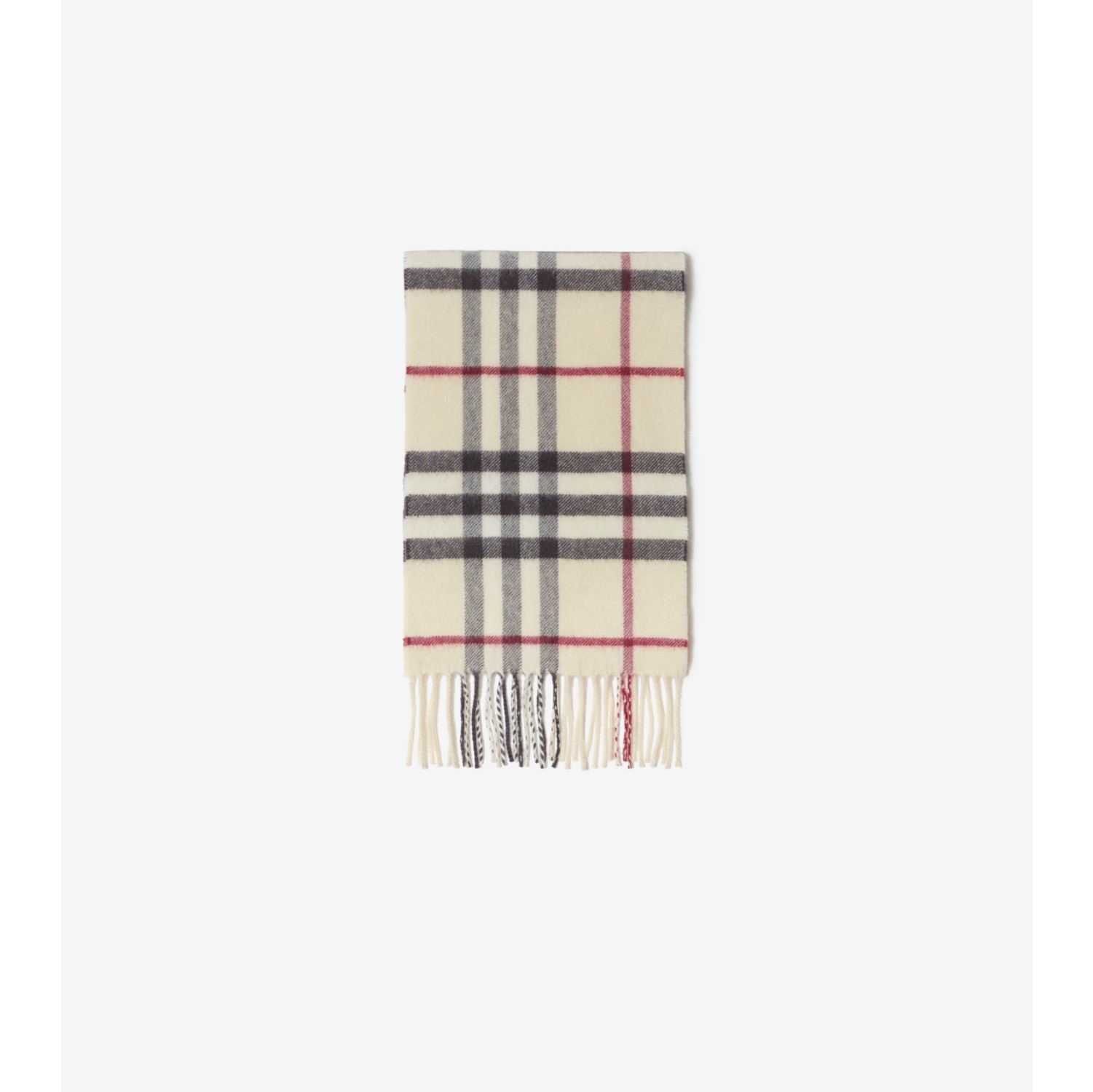 Check Cashmere Scarf in Stone - Children | Burberry® Official