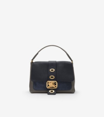 Small Rider Bag in Asphalt grey/bermuda blue/indigo - Women, Leather | Burberry® Official