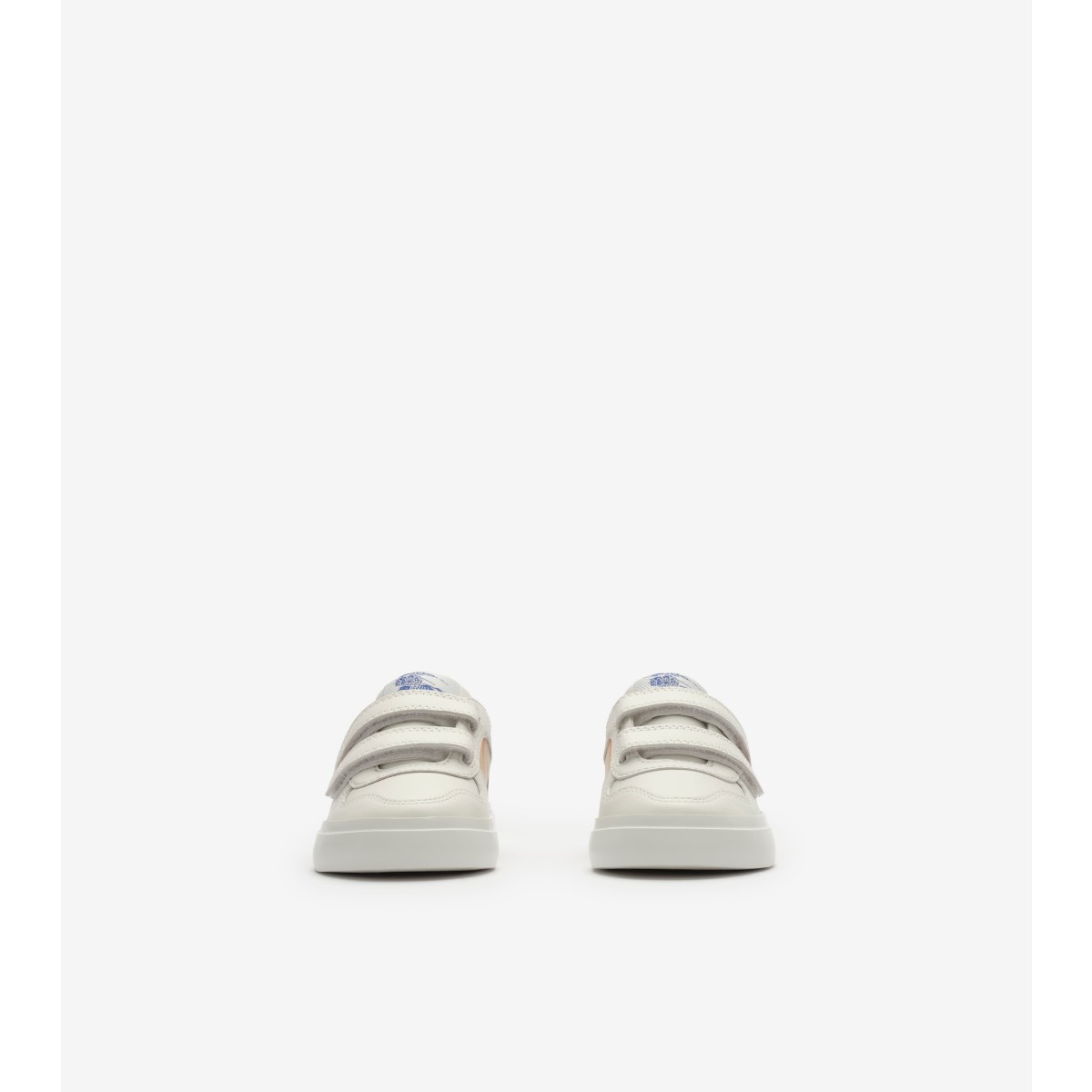  Check and Leather Sneakers