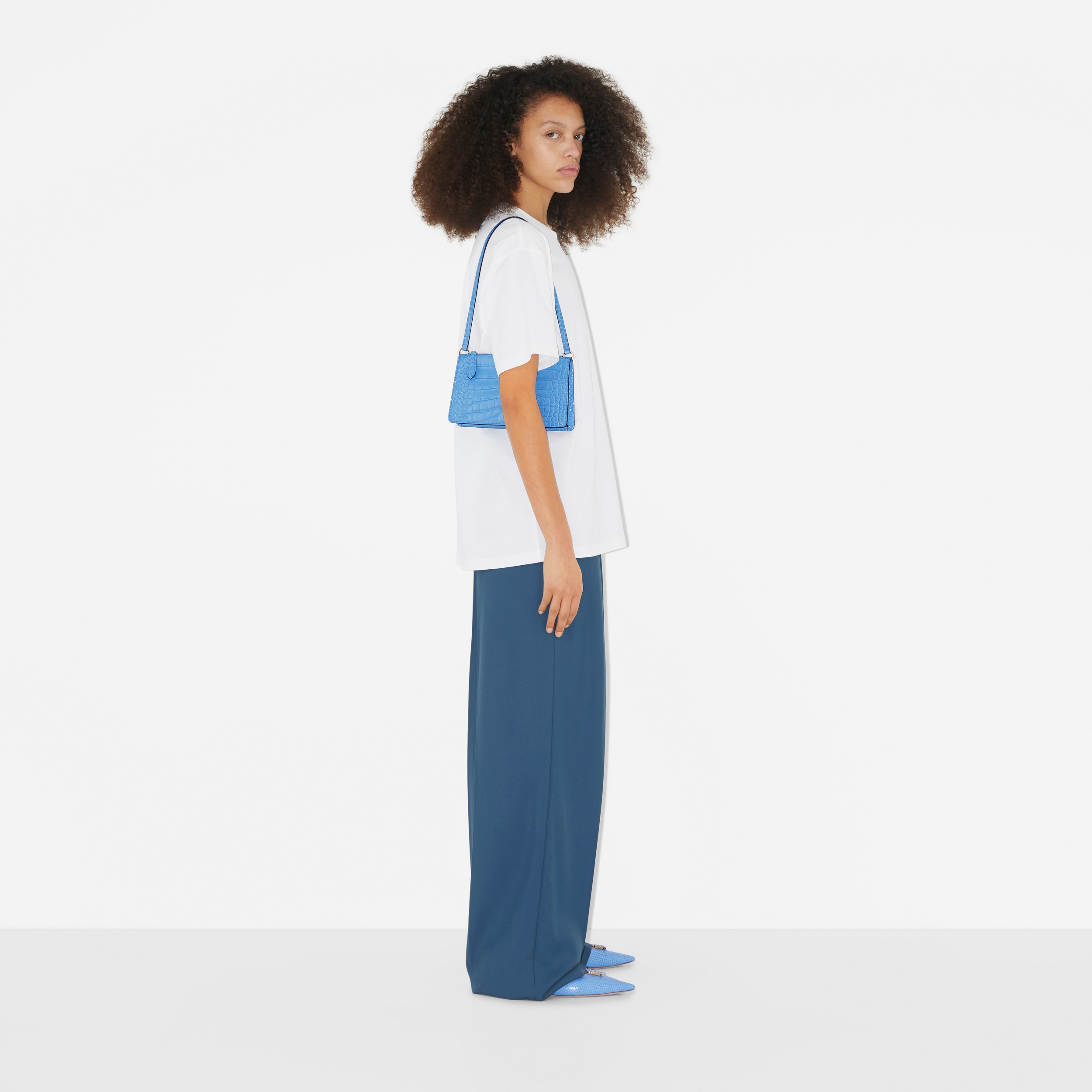 T-shirt oversize en coton avec logo (Blanc) - Femme | Site officiel Burberry® - 3