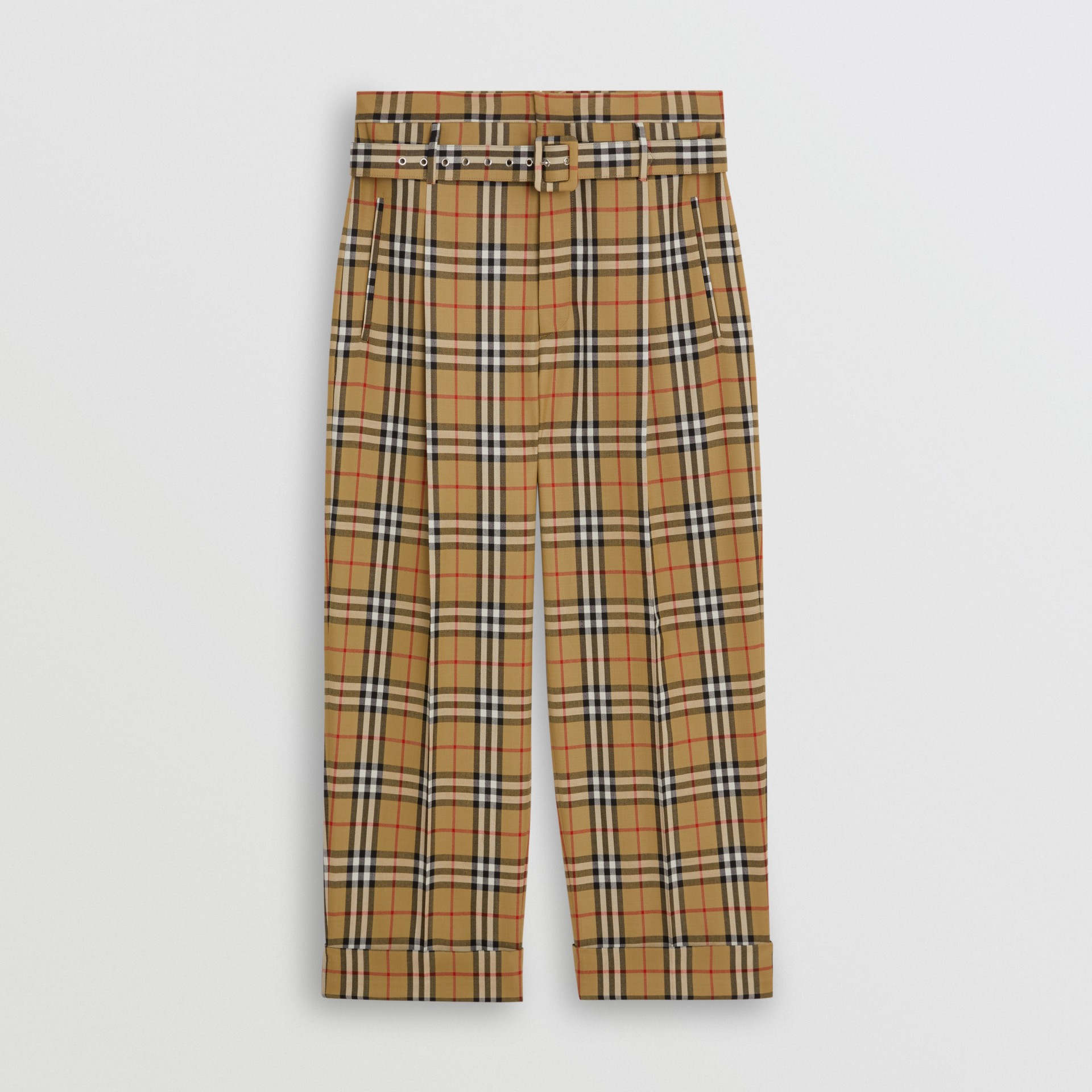 wool high waisted trousers