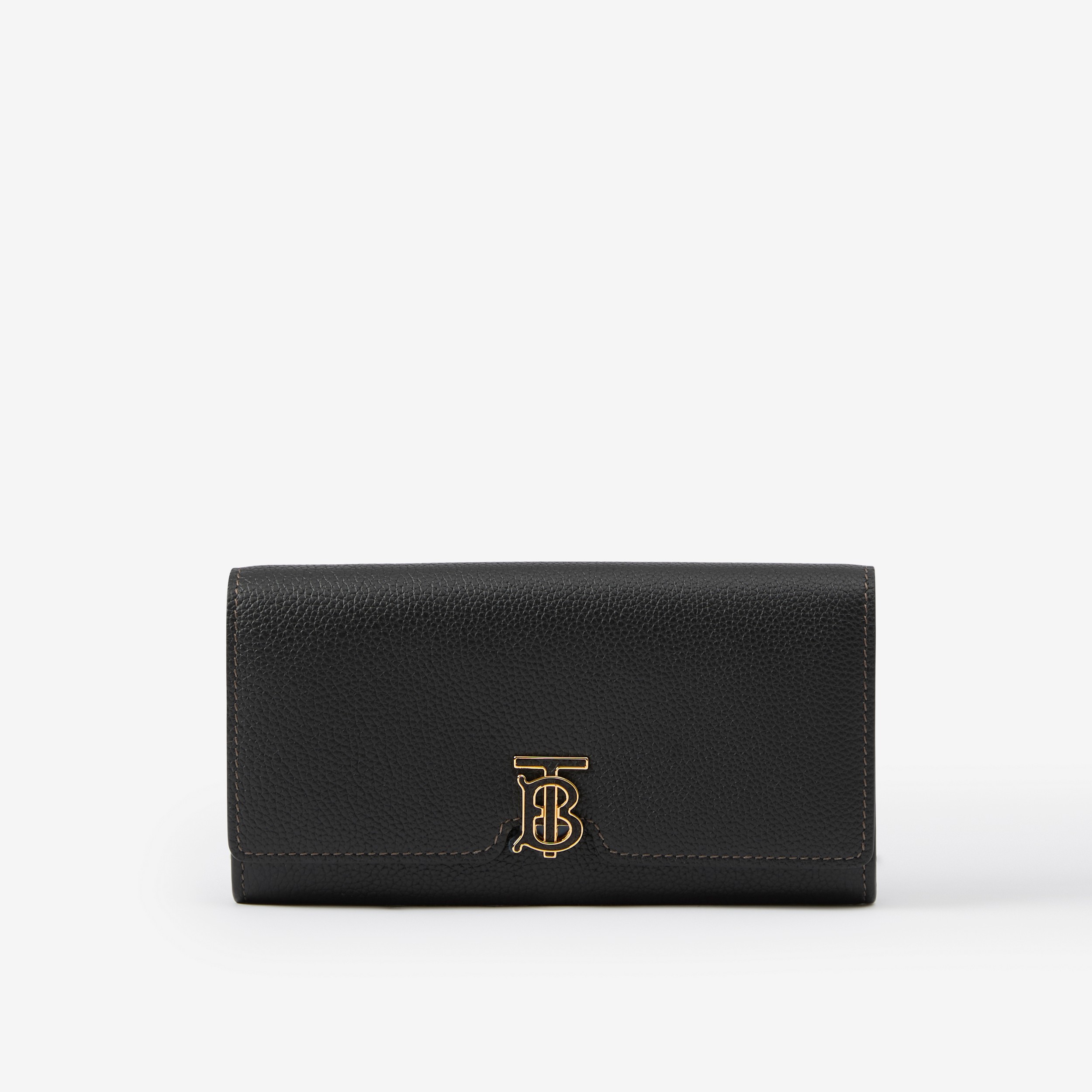 Grainy Leather TB Continental Wallet in Black | Burberry® Official - 1