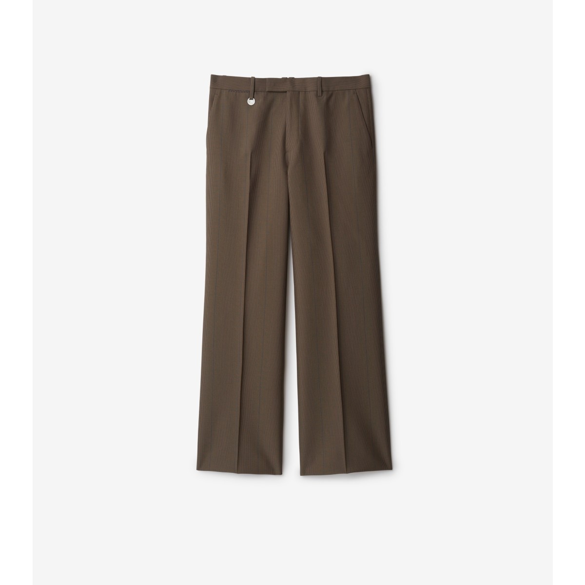 Shop Burberry Wool Tailored Trousers In Dusk