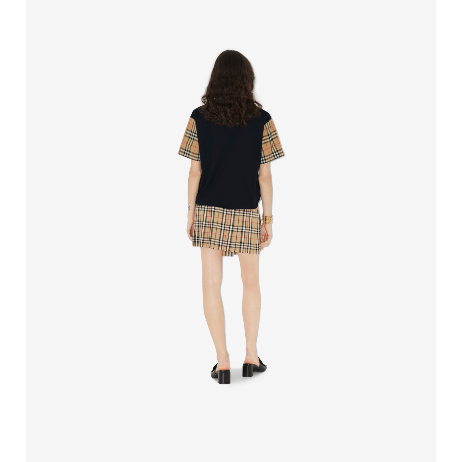 Pleated Check Wool Mini Kilt