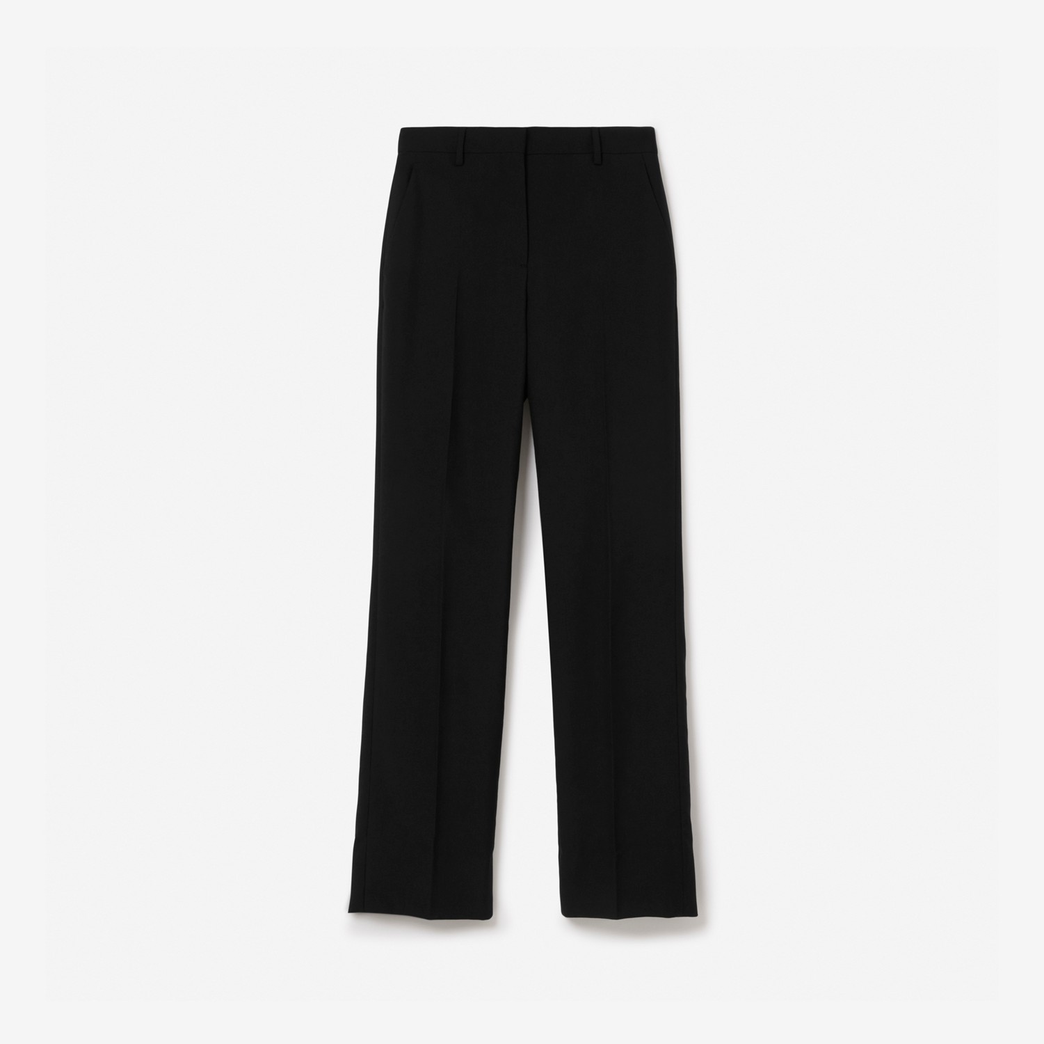 Pantalones de vestir en sarga de lana (Negro) - Mujer | Burberry® oficial