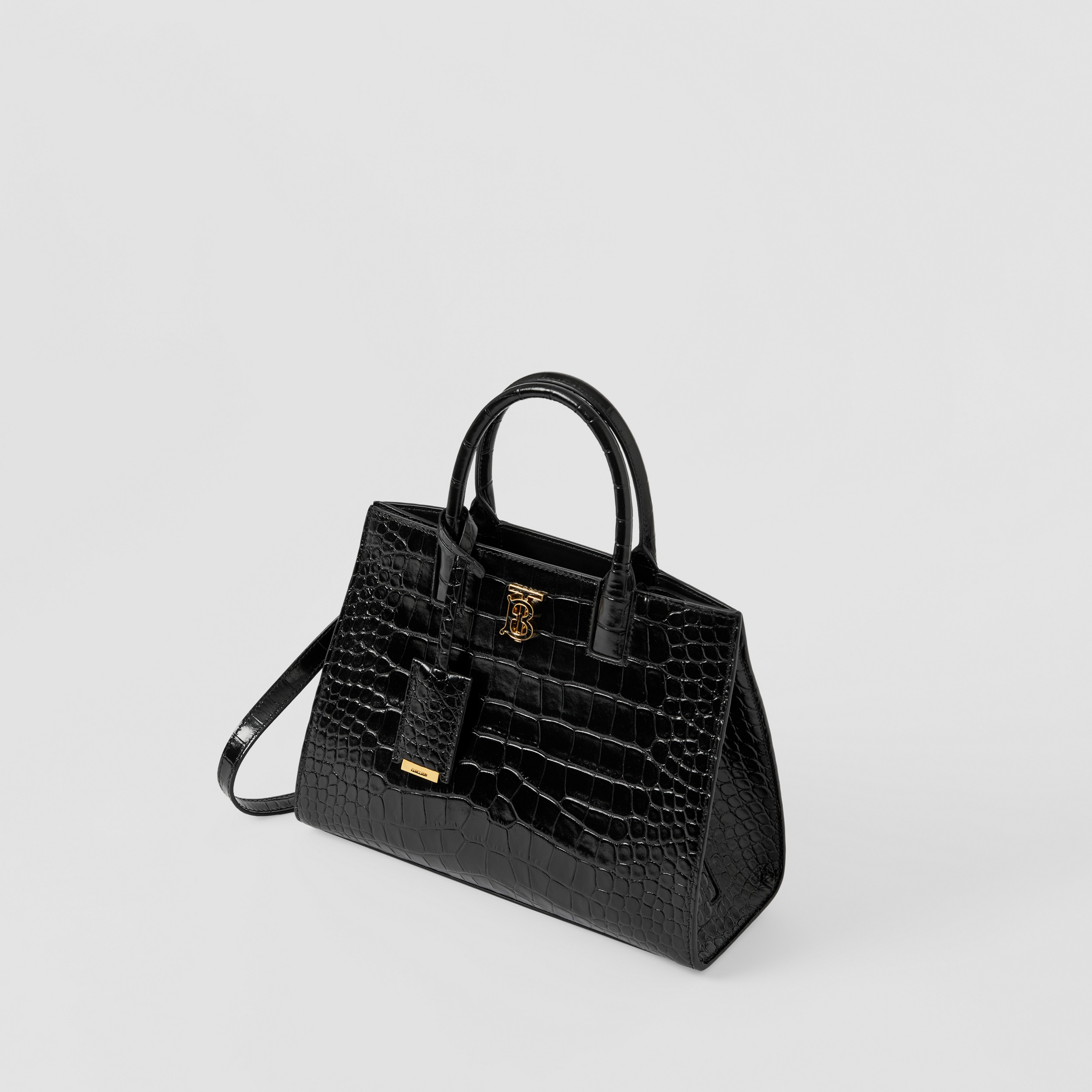 Handtasche „Frances“ aus geprägtem Leder im Kleinformat (Schwarz) - Damen | Burberry® - 4