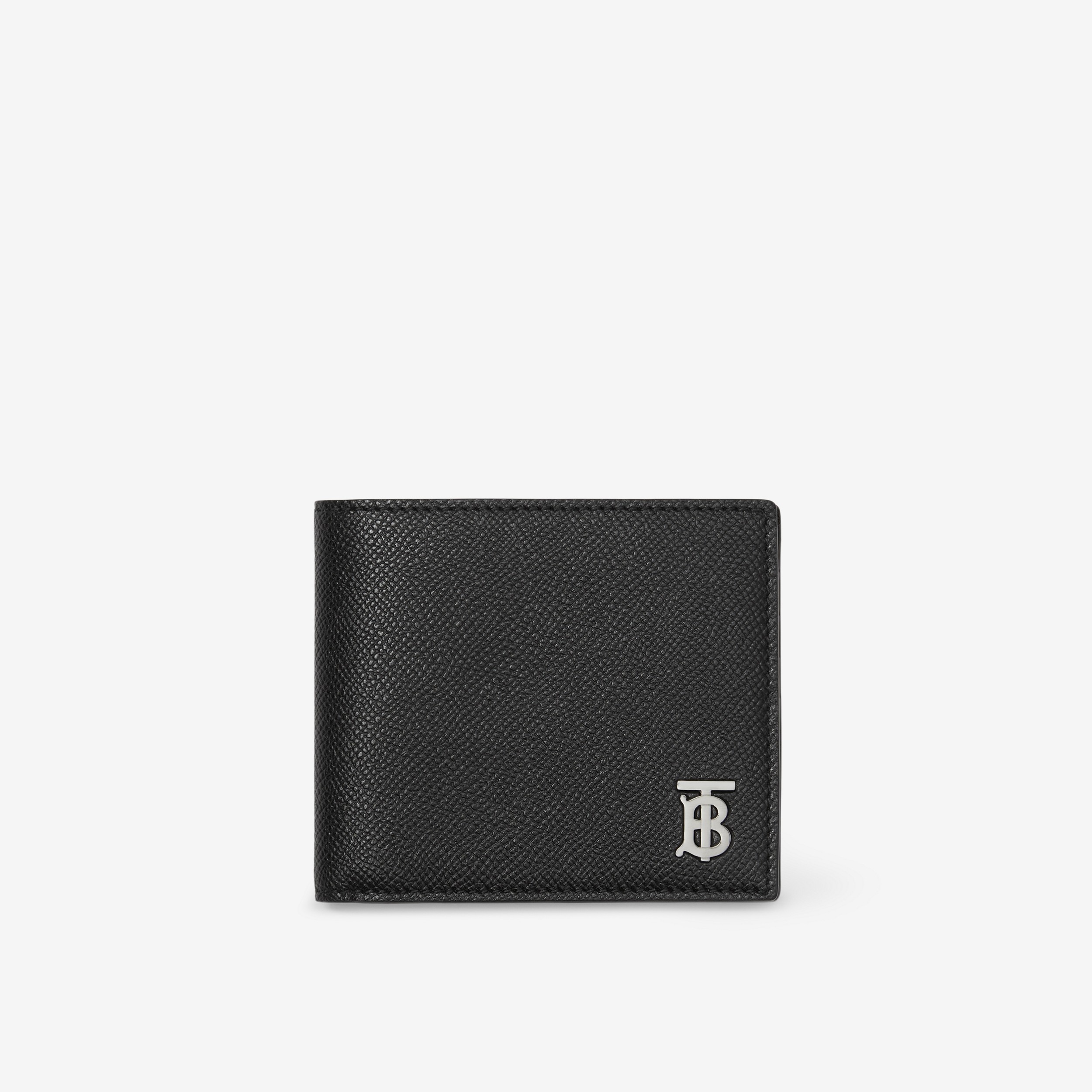 Grainy Leather TB Bifold Wallet in Black - Men | Burberry® Official - 1