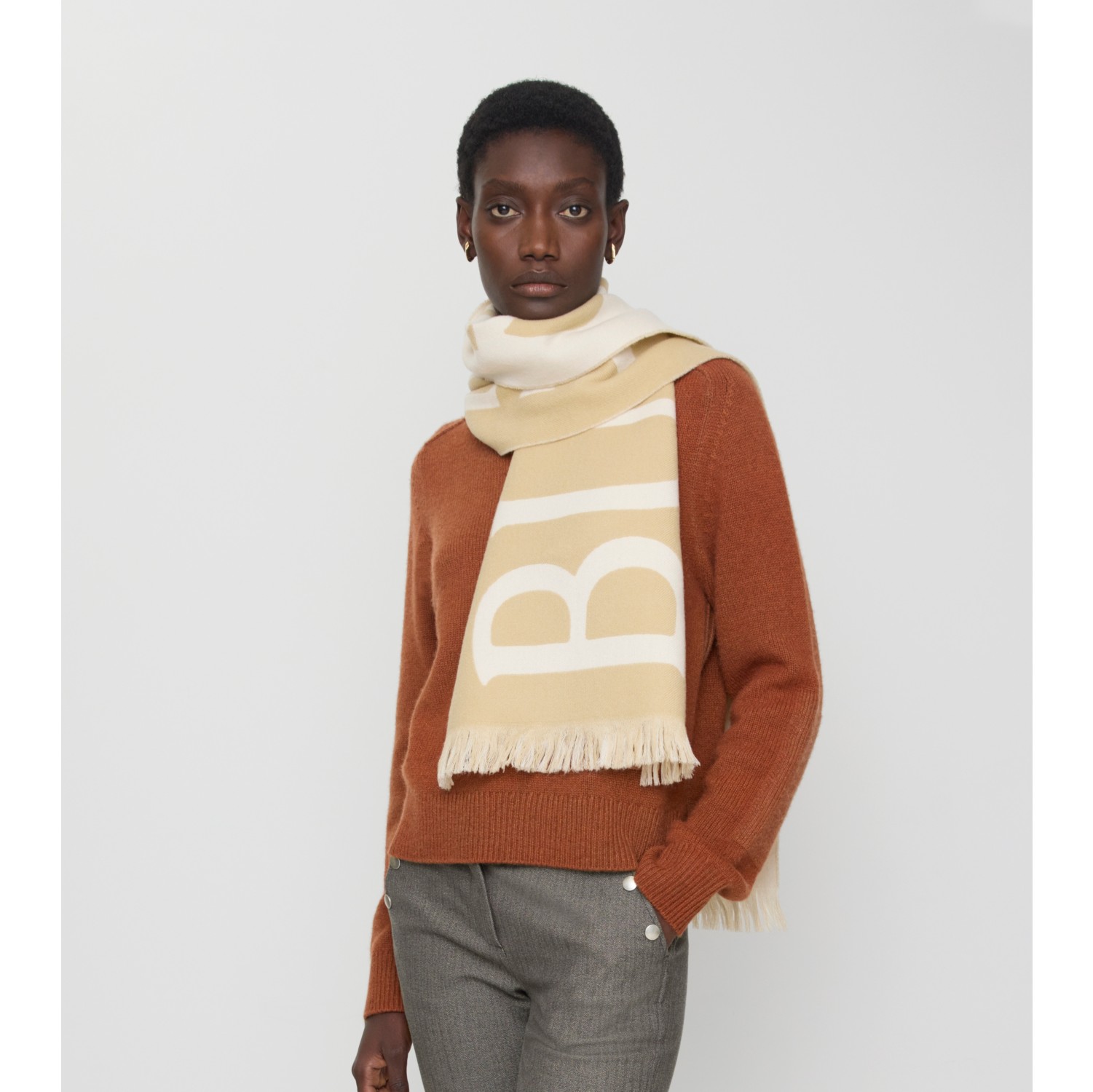 Logo Wool Scarf
