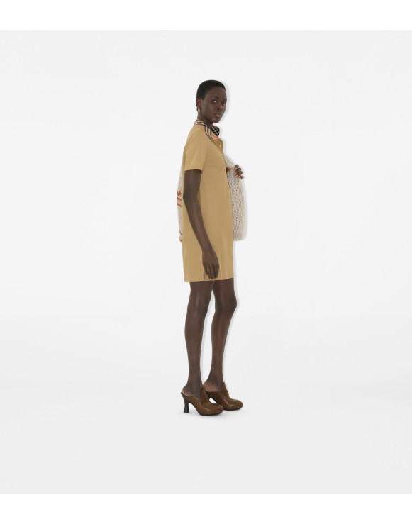Robe polo à col Check en coton