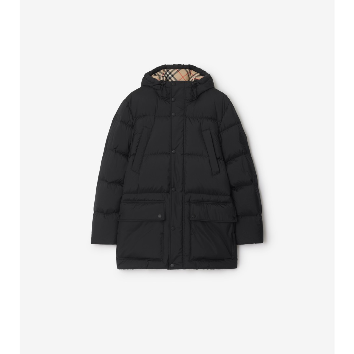  Check Hooded Puffer Jacket