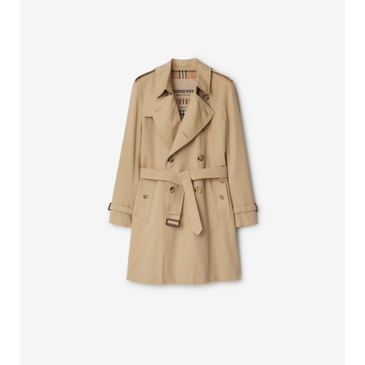  Check Mid-length Kensington Heritage Trench Coat