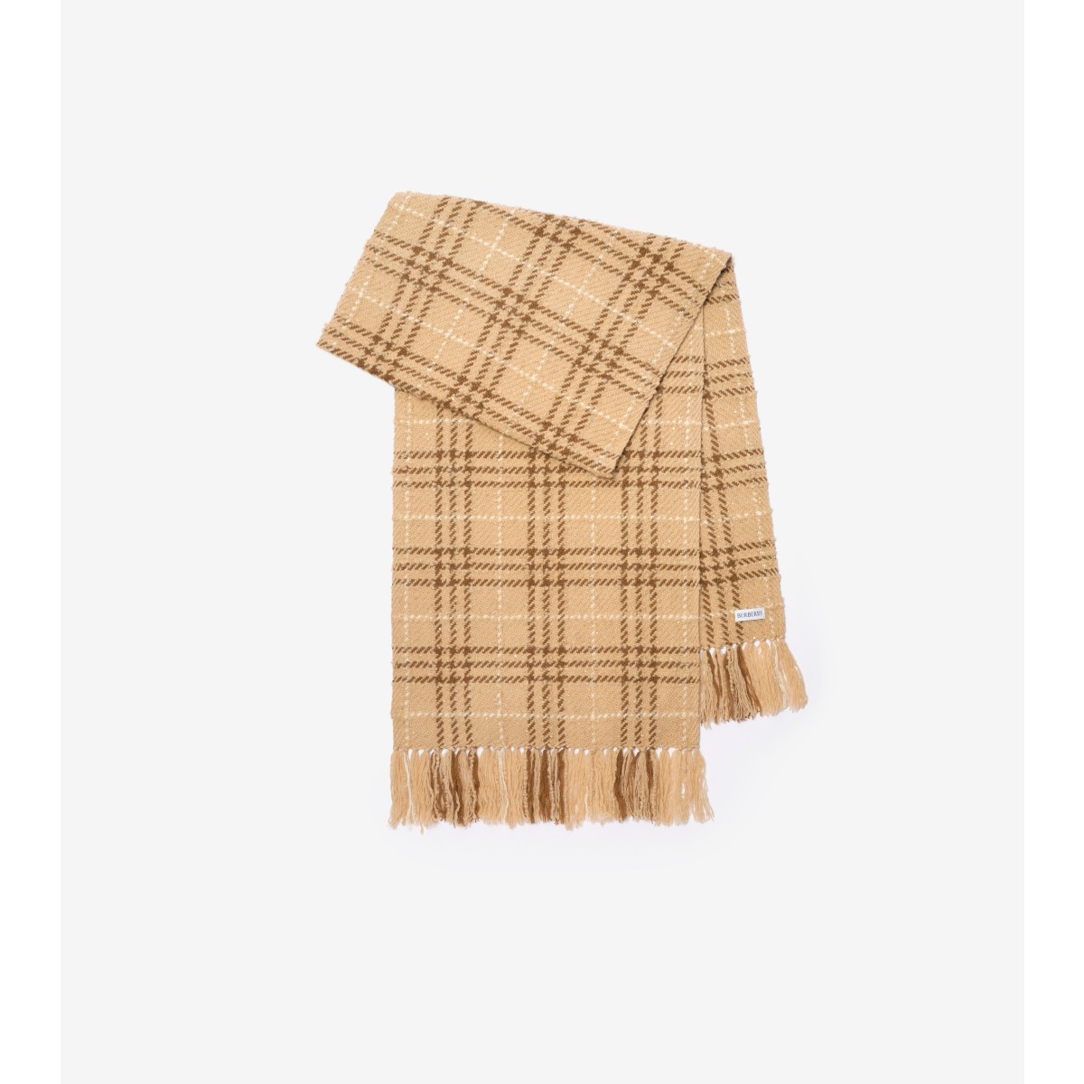 Check Embellished Bouclé Scarf