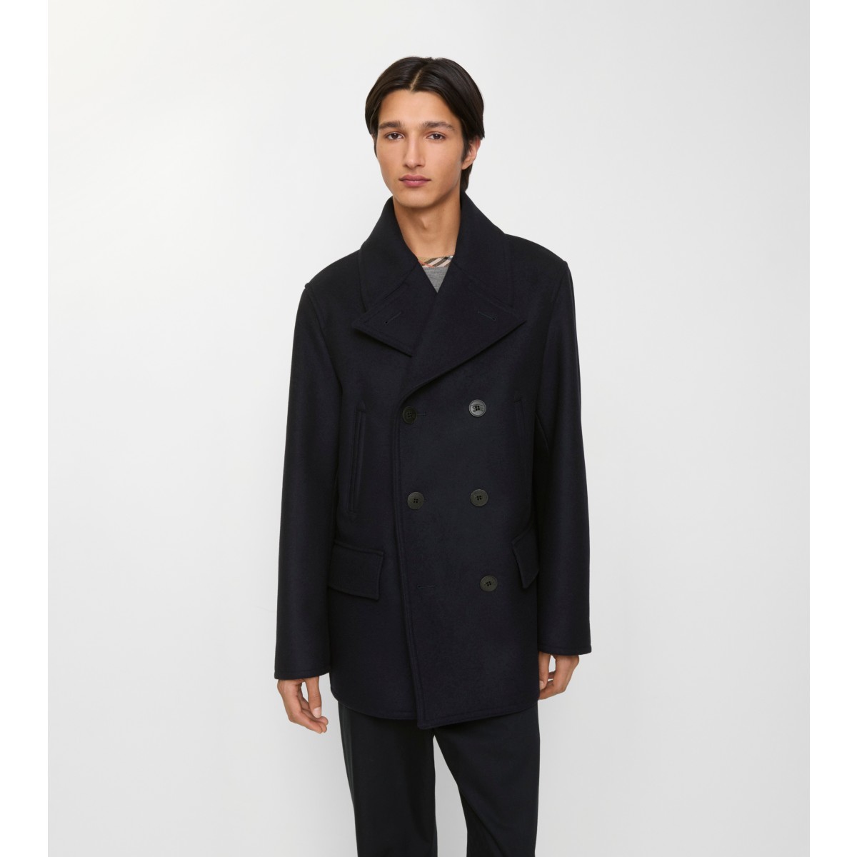  Check Pea Coat