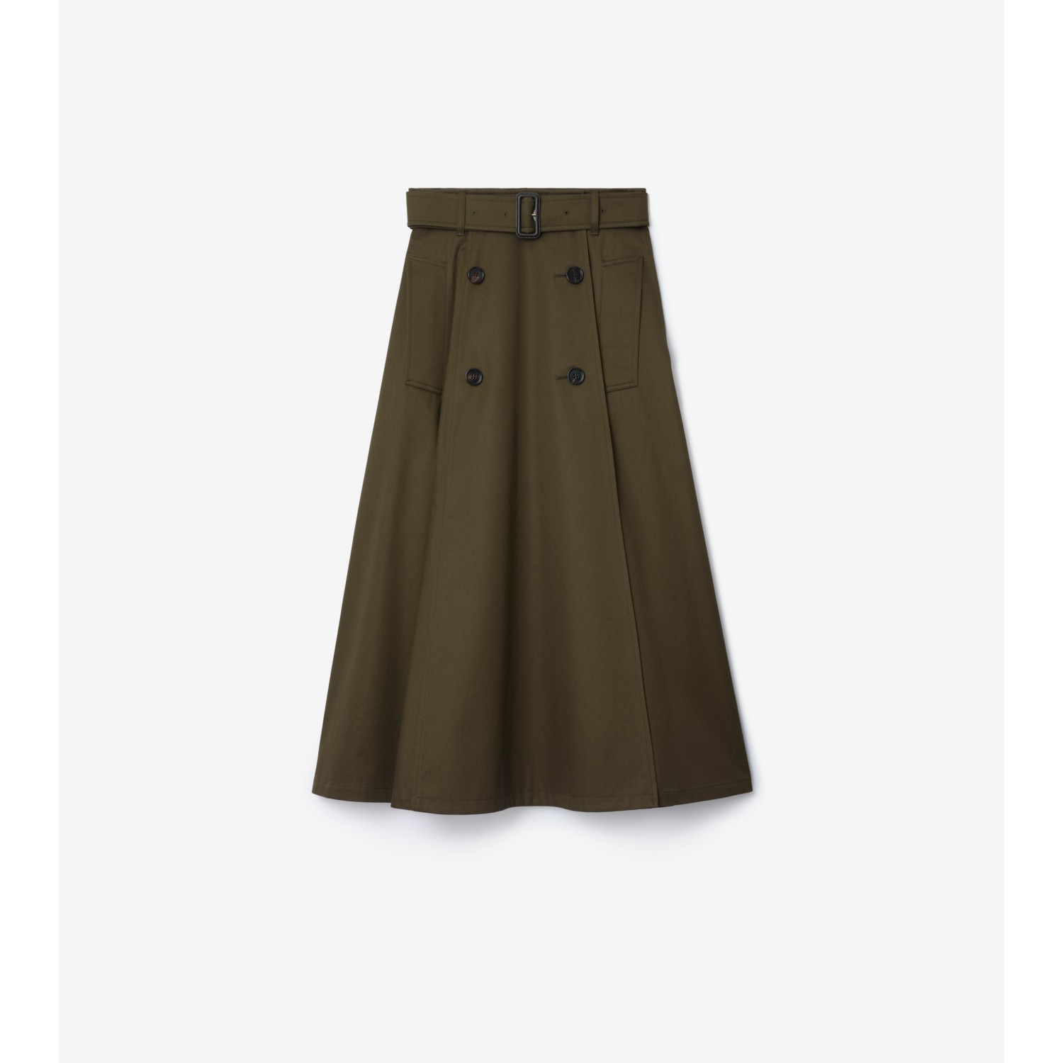 Gabardine Trench Midi Skirt - thumbnail 4