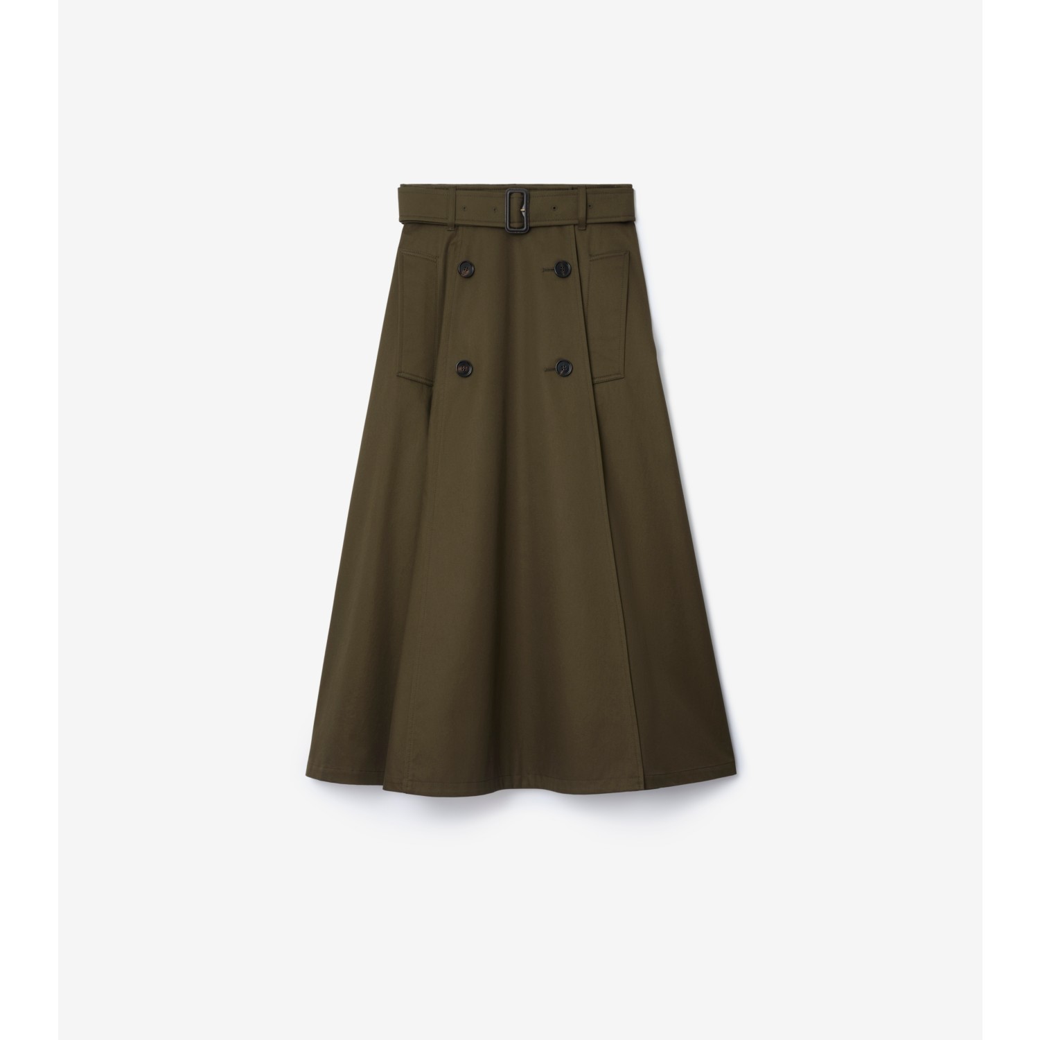 Midi-Trenchrock aus Gabardine