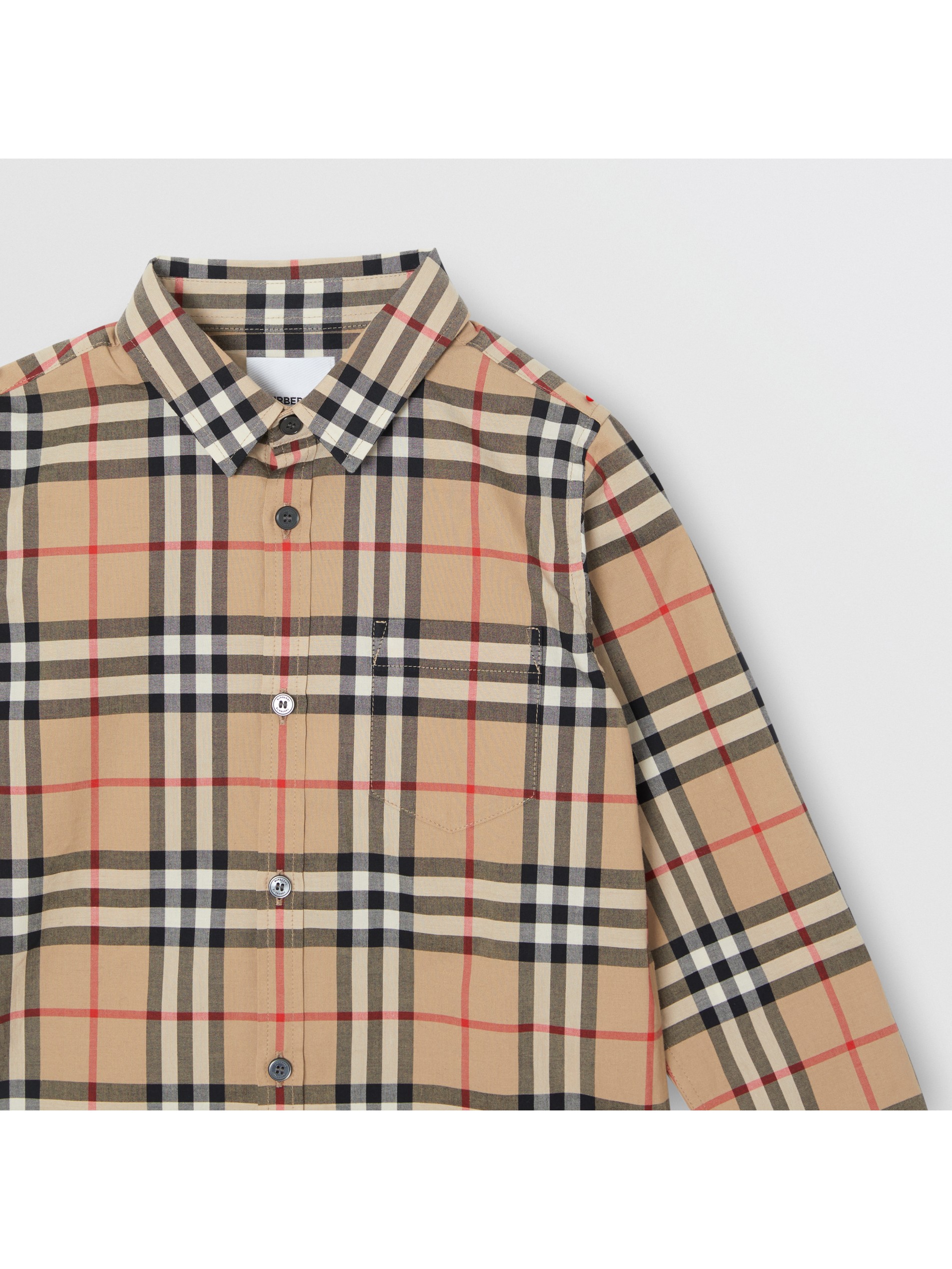 vintage 格纹棉府绸衬衫 (典藏米色) | burberry 博柏利