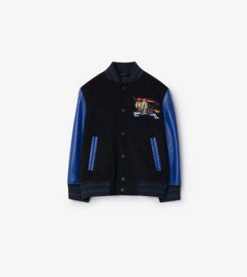 Wool Cashmere Bomber Jacket in Black | Burberry® Official