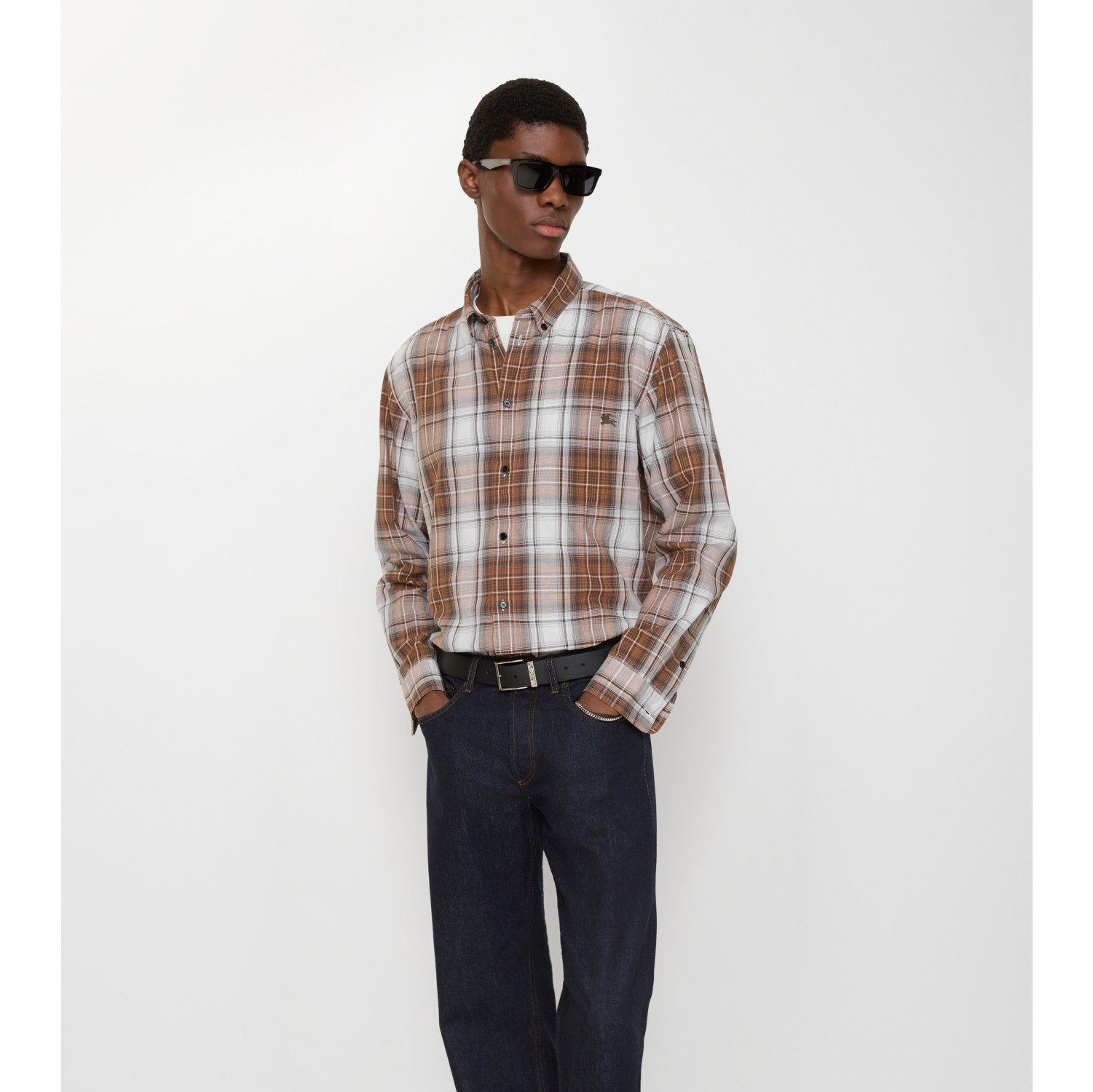 トップス BROWN by 2-tacs Winter madras's Shirts BROWN by 2-tacs Winter madras's Shirts Regular collar - 2DOORS ONLINE