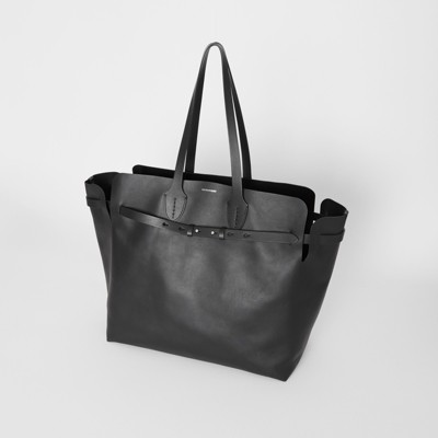 black leather burberry bag