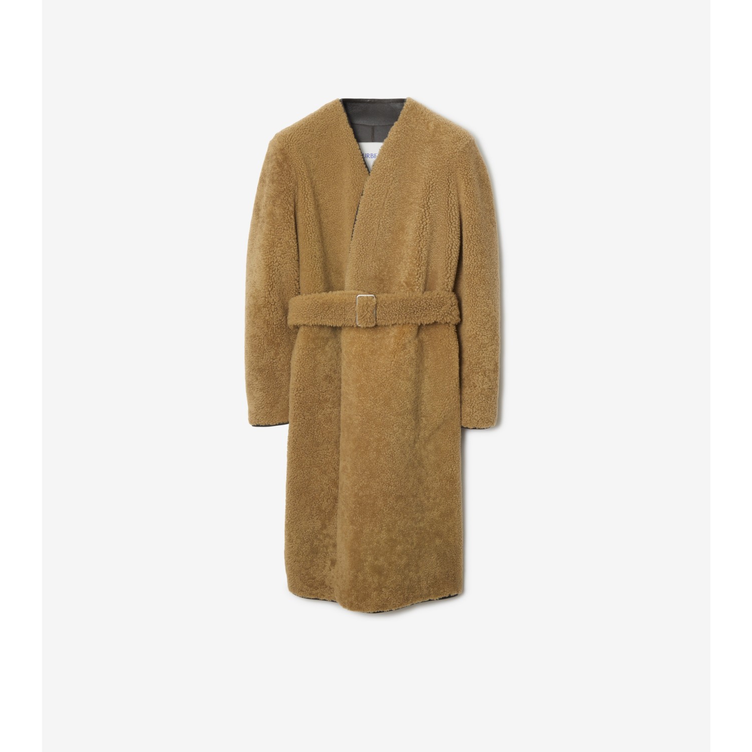 Burberry shearling cheap coat womens