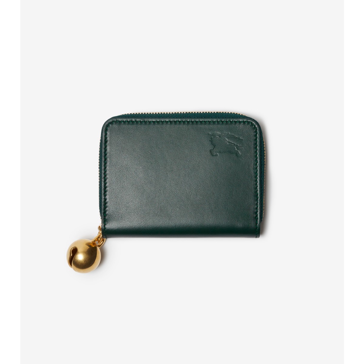 Burberry Ekd Leather Zip Wallet In Vine