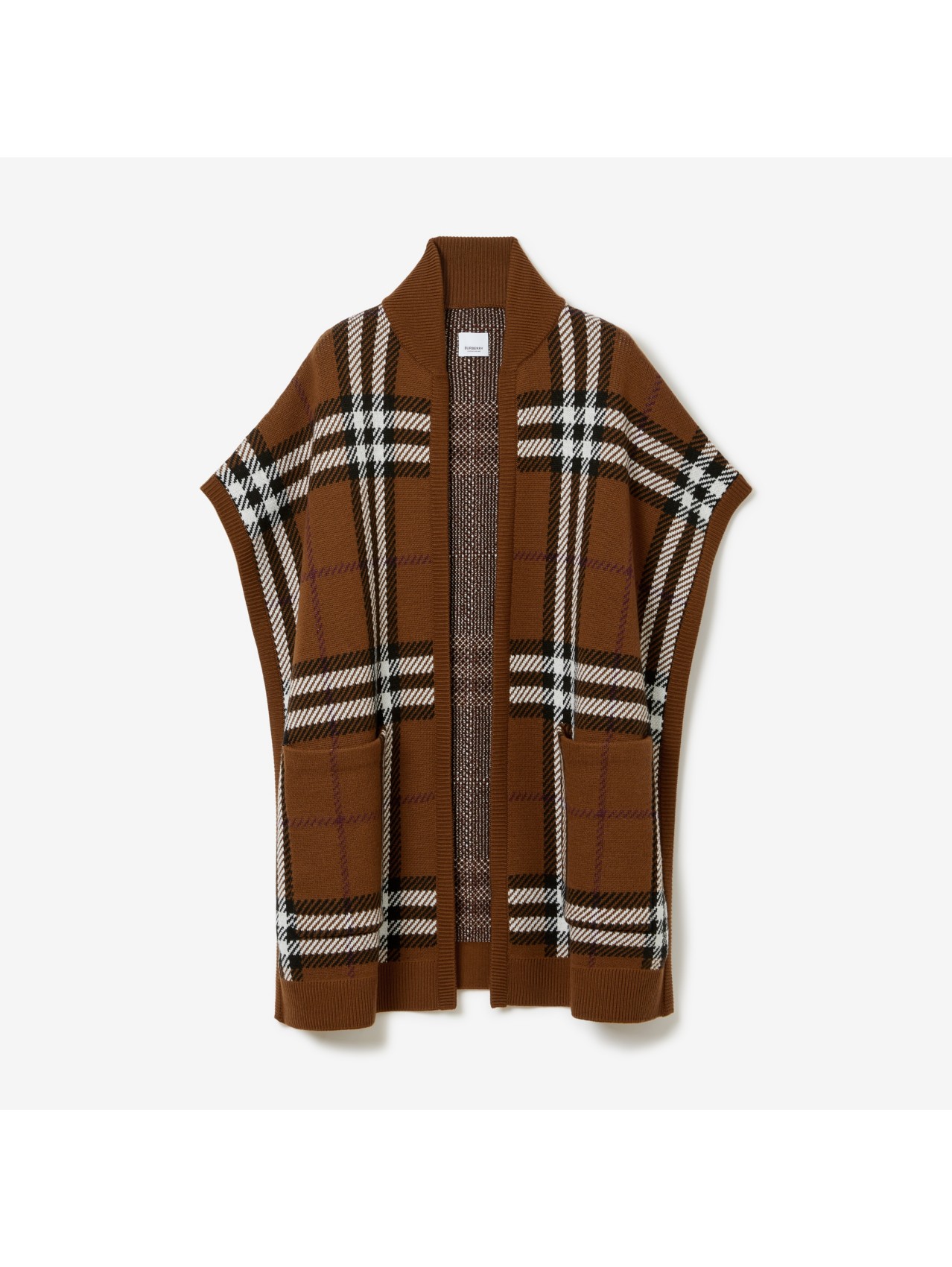 BURBERRY LONDON 極美品 ケープ マント ポンチョ コート グレー 【楽天