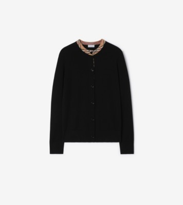 Check Trim Wool Cardigan ®
