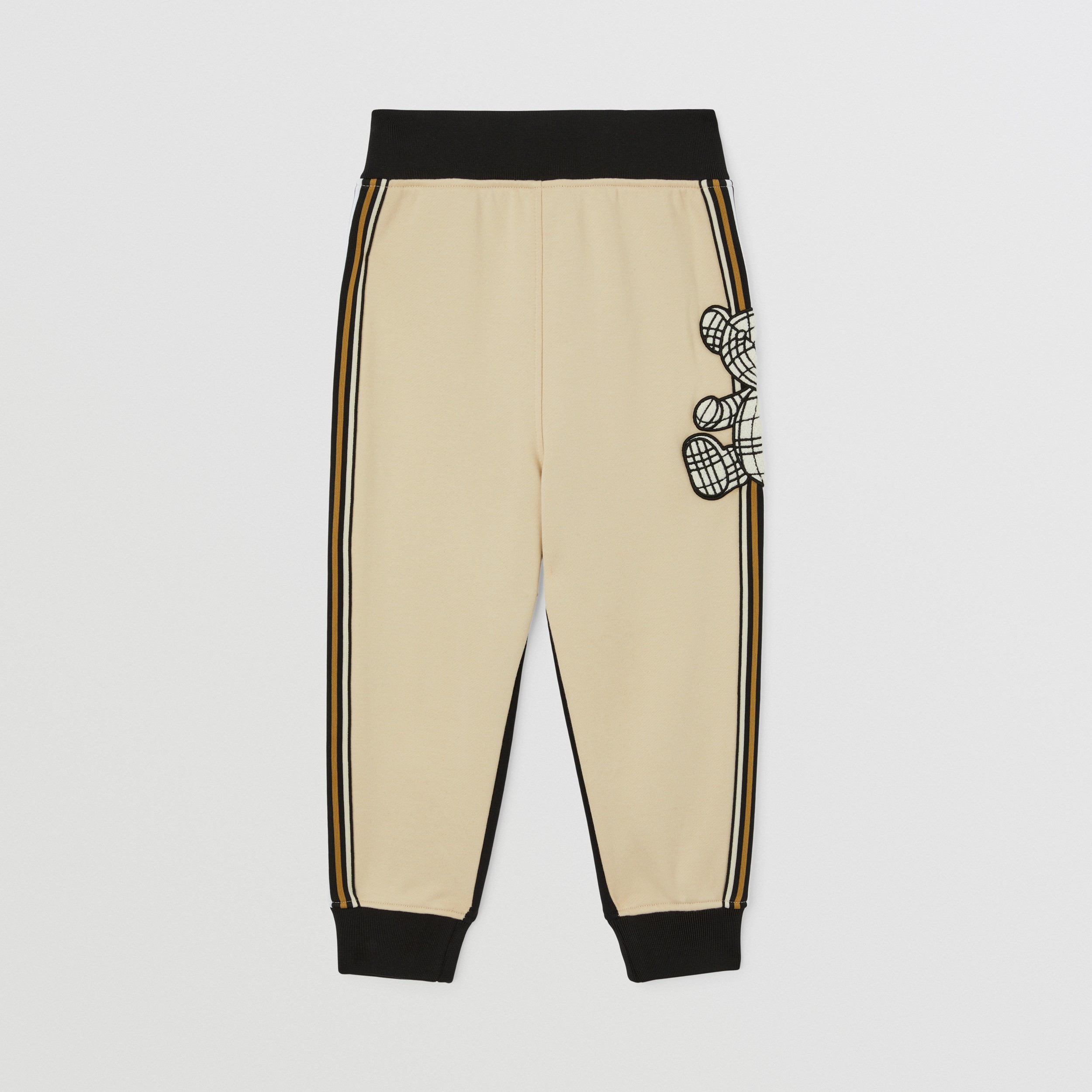 Pantalon de jogging en coton bicolore Thomas Bear (Beige Amande) | Site officiel Burberry® - 1