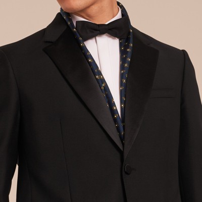 Classic Fit Wool Mohair Part-canvas Tuxedo - Men  Burberry