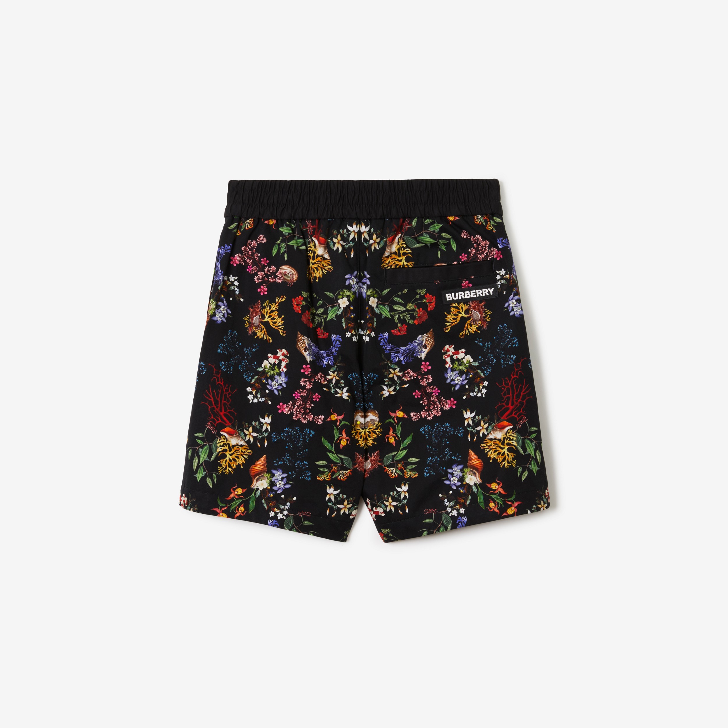 Pantaloncini in cotone con stampa coralli (Nero) | Sito ufficiale Burberry® - 2