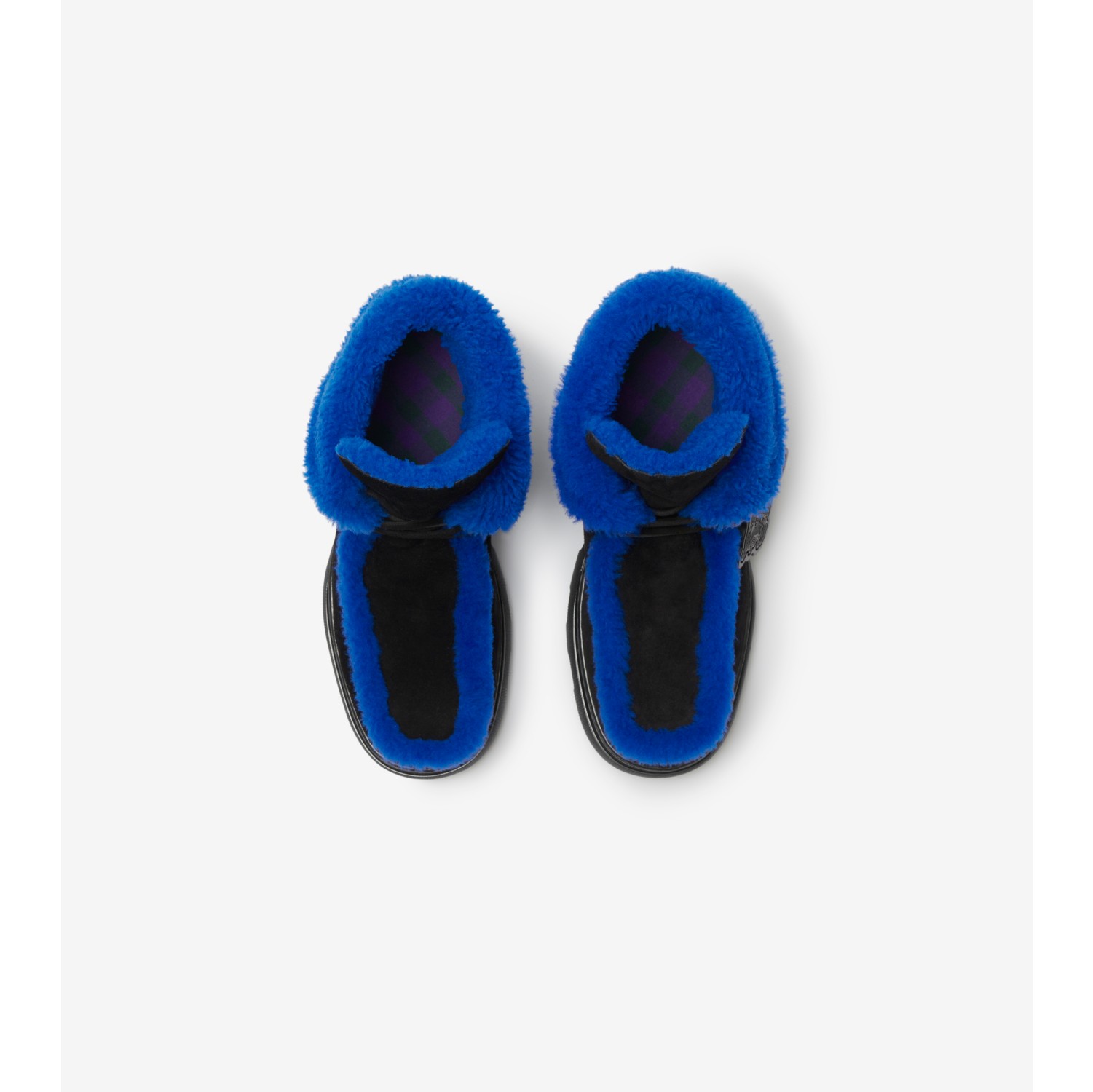 Shearling Creeper High Shoes in Black/knight Men Burberry® Official