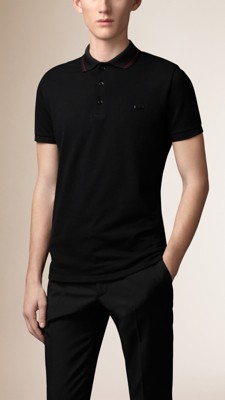 Contrast Tipping Detail Polo Shirt