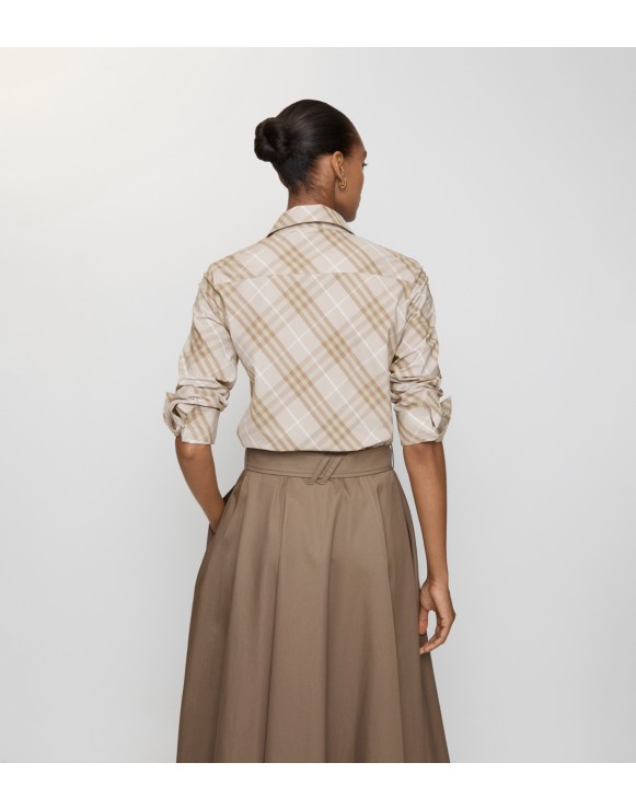 Slim Fit Check Cotton Shirt