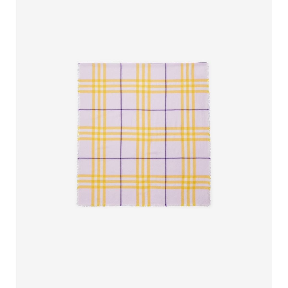 Shop Burberry Check Wool Scarf In Haze