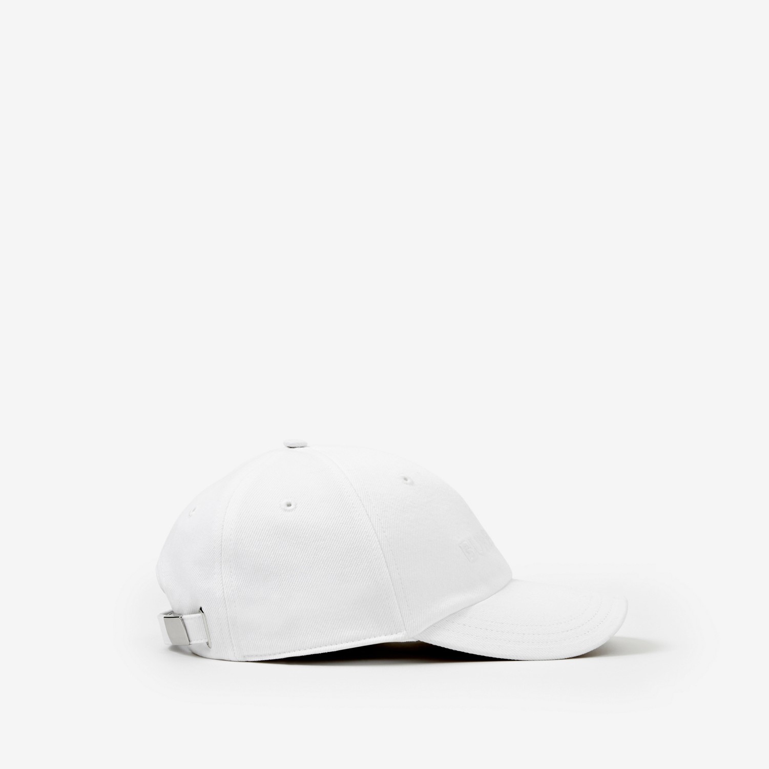 Embroidered Logo Denim Baseball Cap in White | Burberry® Official