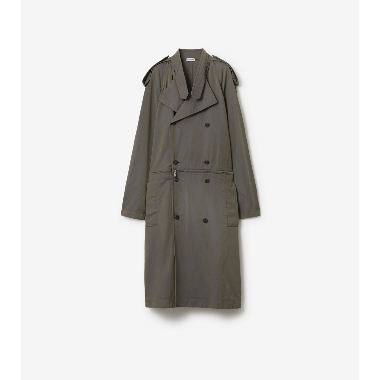 Cotton Linen Trench Dress in Iron - Women | Burberry® Official