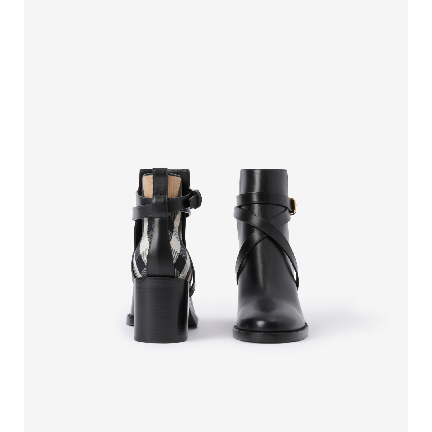 Burberry house check store snow boots